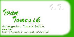 ivan tomcsik business card